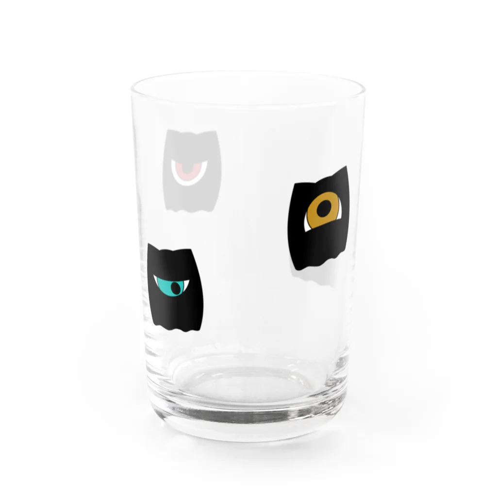 てるねこ。のねこちゃんず。　グラス Water Glass :back