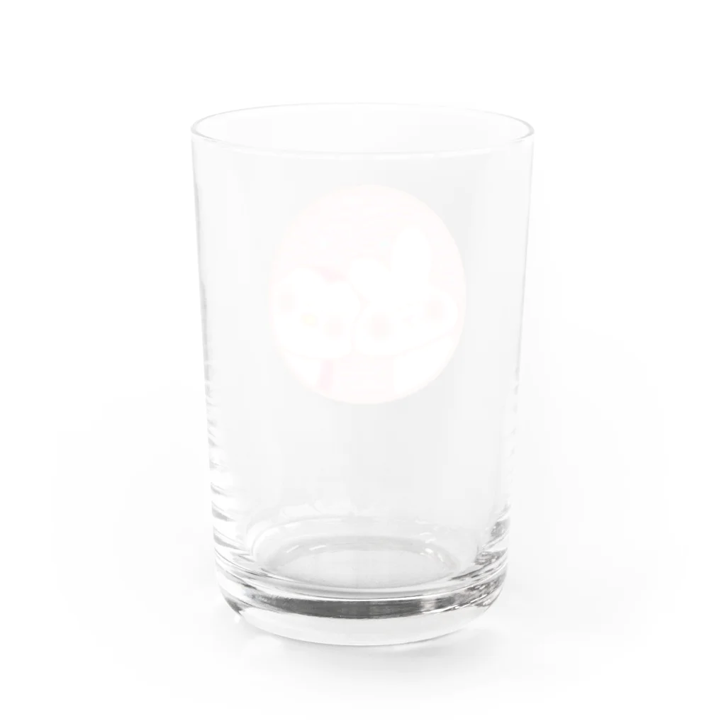 YukaHAMAMOTOのひょっこりうさちゃんとぺっちゃん Water Glass :back