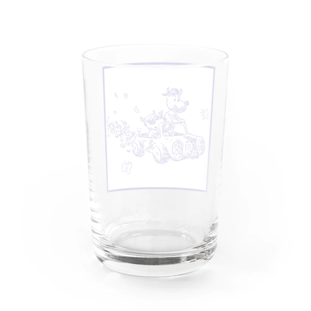 横山カルロス拓実の犬と車 Water Glass :back