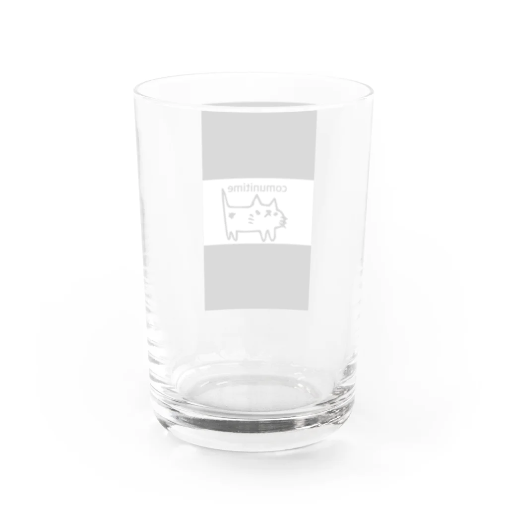 こむにんのコムニタイムのネコ Water Glass :back