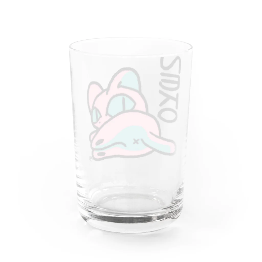 明日のねこちゃん Water Glass :back