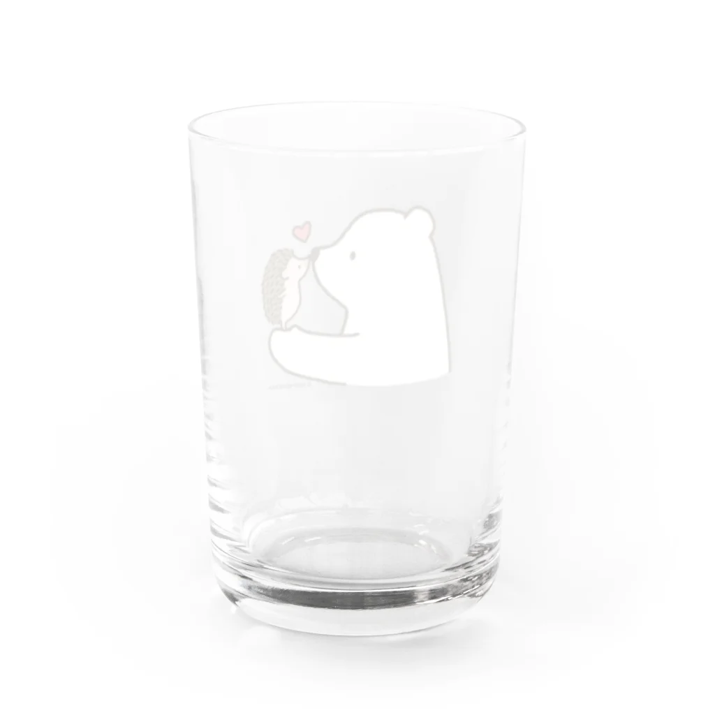 なみはりねずみのしろくま＆ハリネズミ Water Glass :back