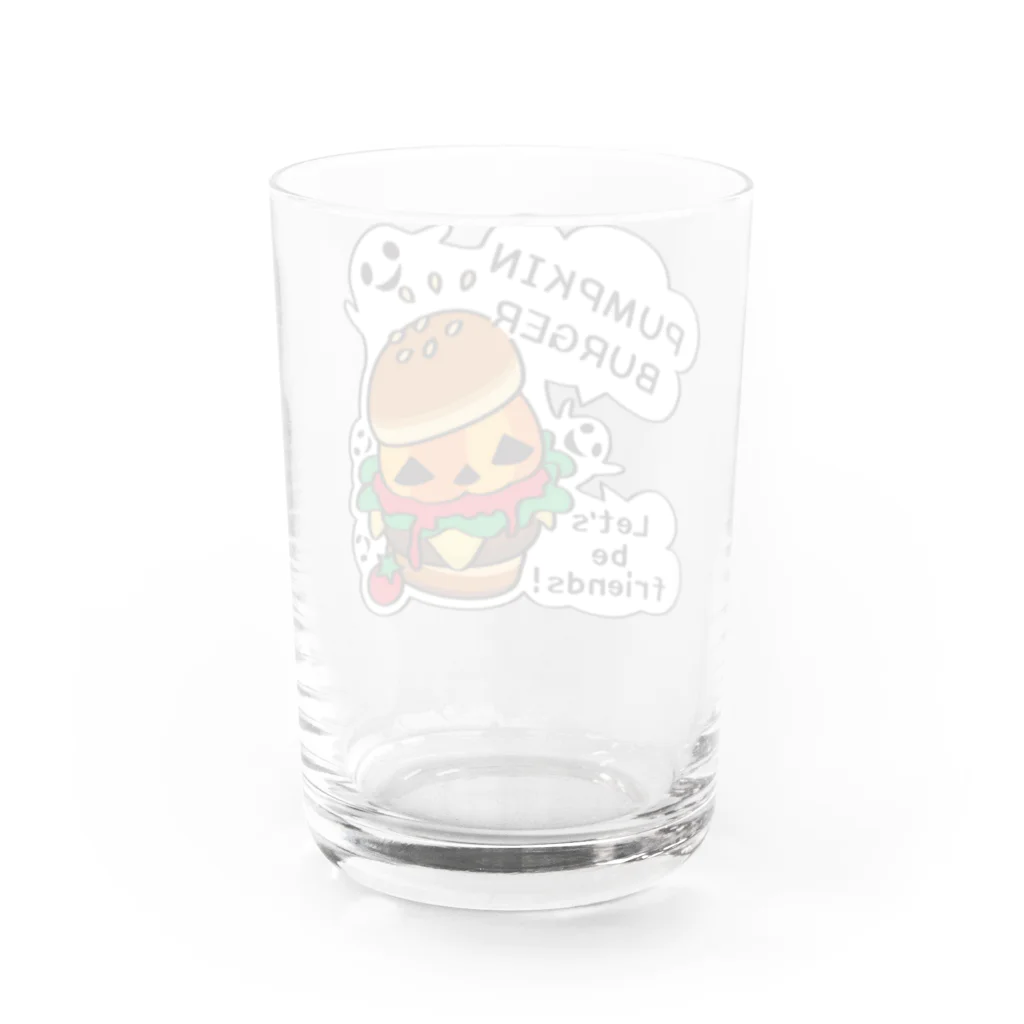 イラスト MONYAAT のGz かぼちゃバーガーA Water Glass :back