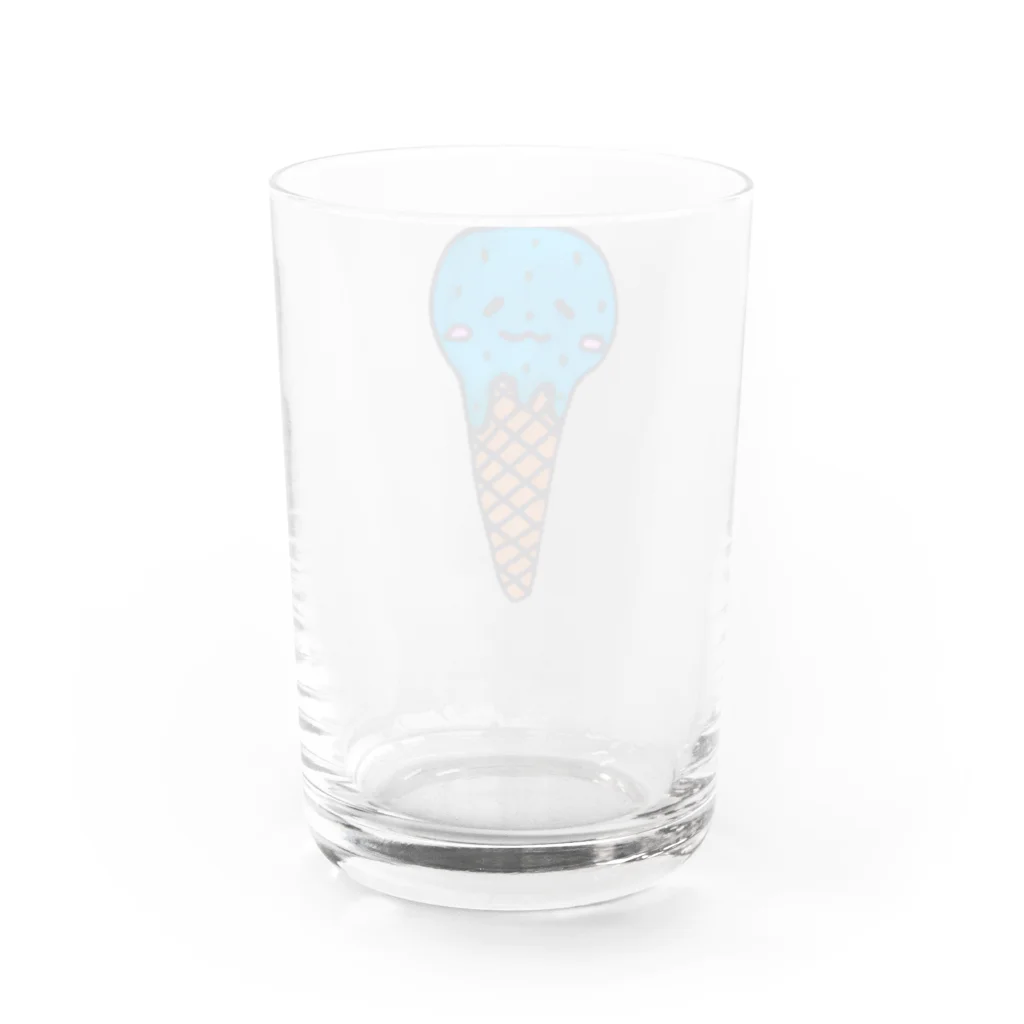 ねむたいお店のねてるアイスクリーム Water Glass :back