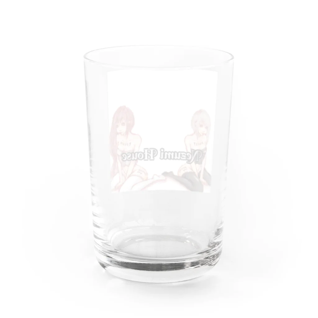 ネズミ🐁🐀🐆17liveの白黒ネズミ Water Glass :back