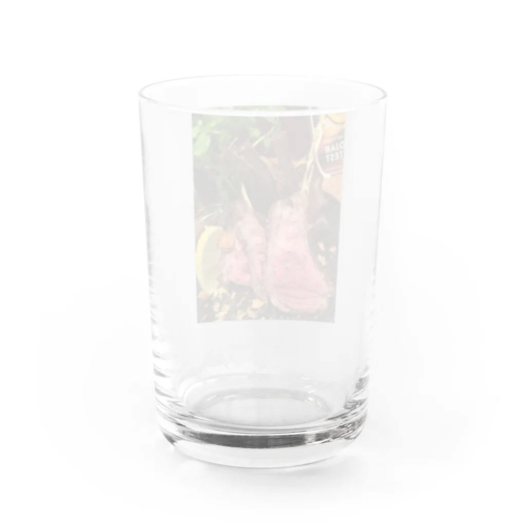 ミナトグリルのお土産屋さんの仔羊のフレンチラムラック Water Glass :back