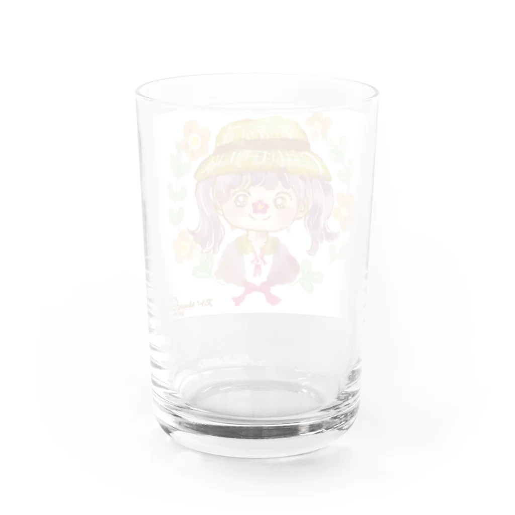 なるせ りきの麦わら帽子の女の子シリーズ。 Water Glass :back