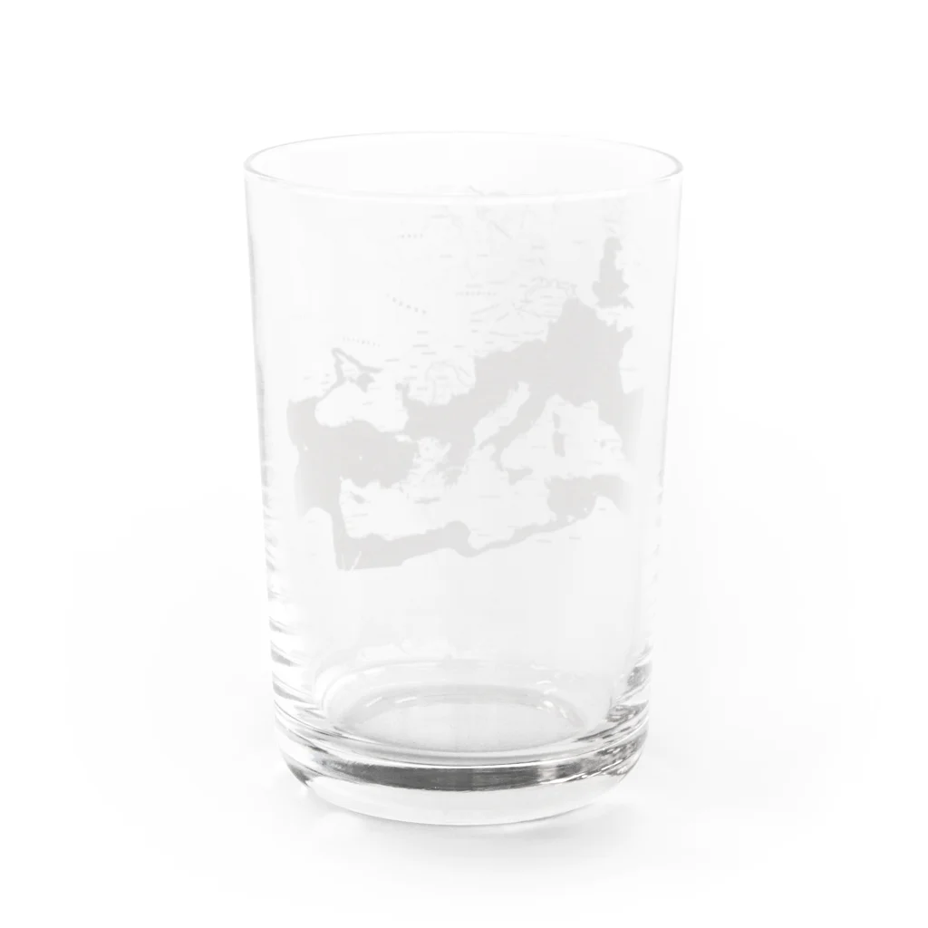 Kubaaniのローマ帝国地図（茶塗り） Water Glass :back