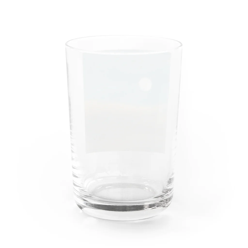 satoharuの朝方の月 Water Glass :back