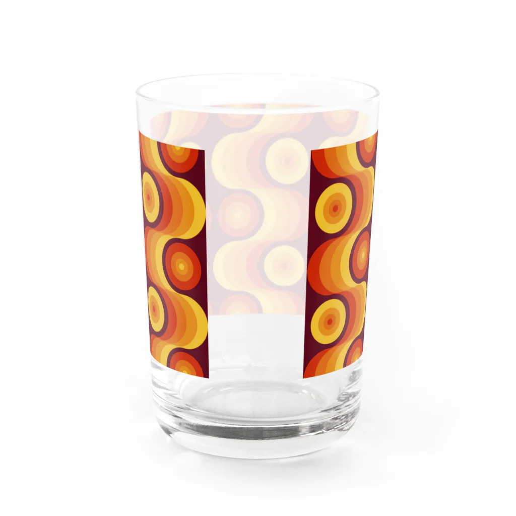 70年代モダン柄の70年代レトロモダン柄 Water Glass :back