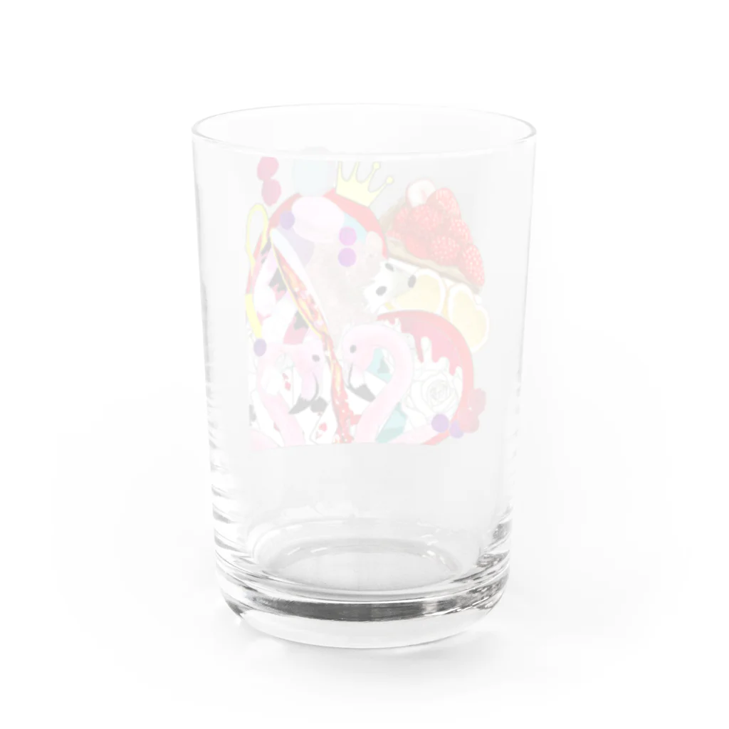 🐬🦈あおい🐙ネップリ有〼💜のハートの女王 Water Glass :back
