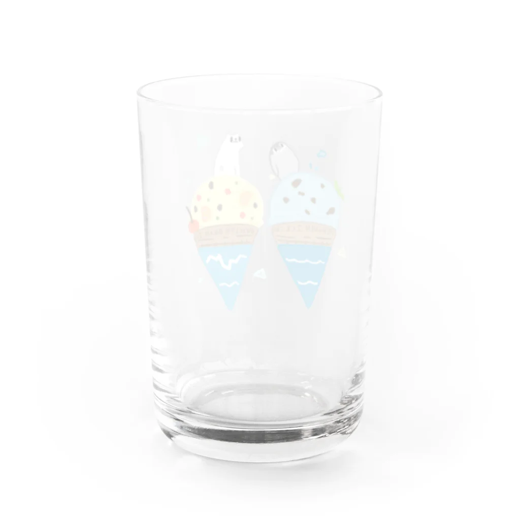 庭にくるコトリからの南極・北極アイス Water Glass :back