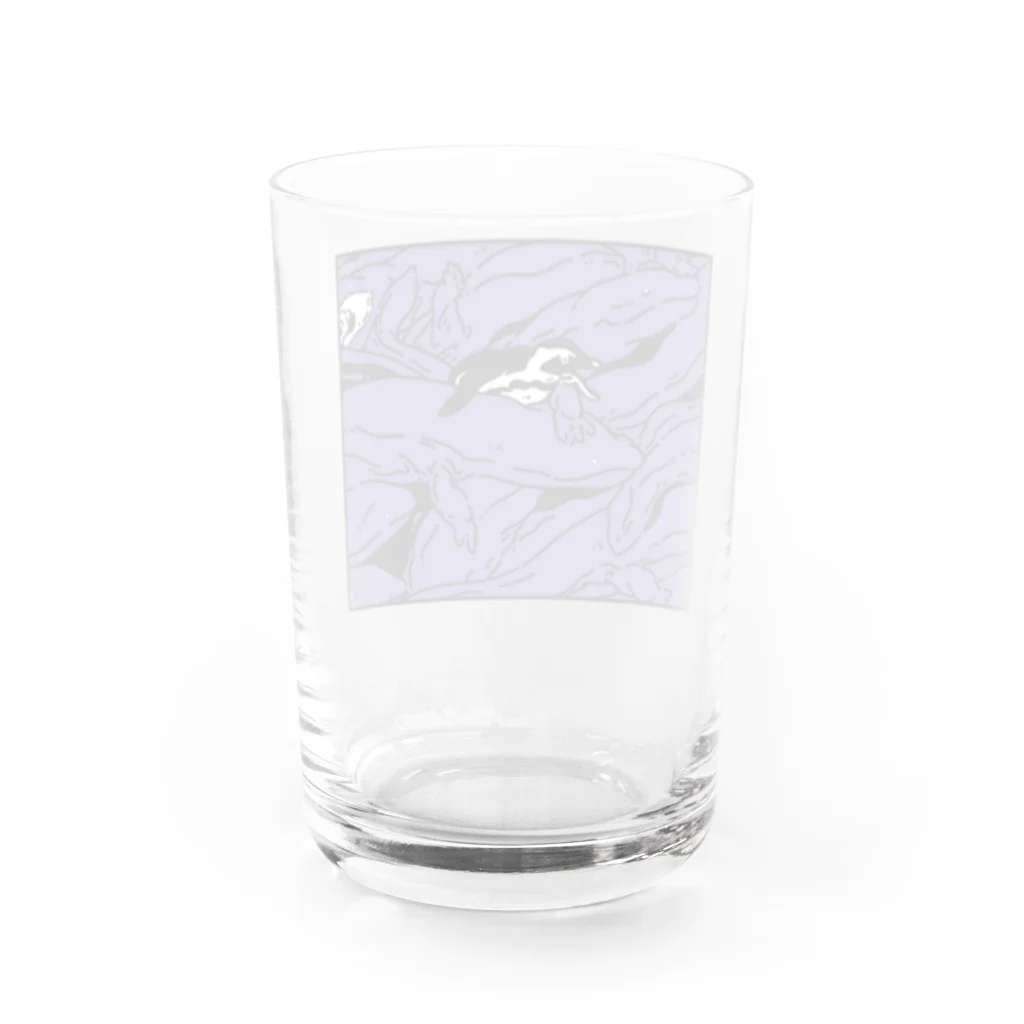 ナイロドノのぎゅうぎゅうオオサンショウウオ　ヴァイオレット Water Glass :back