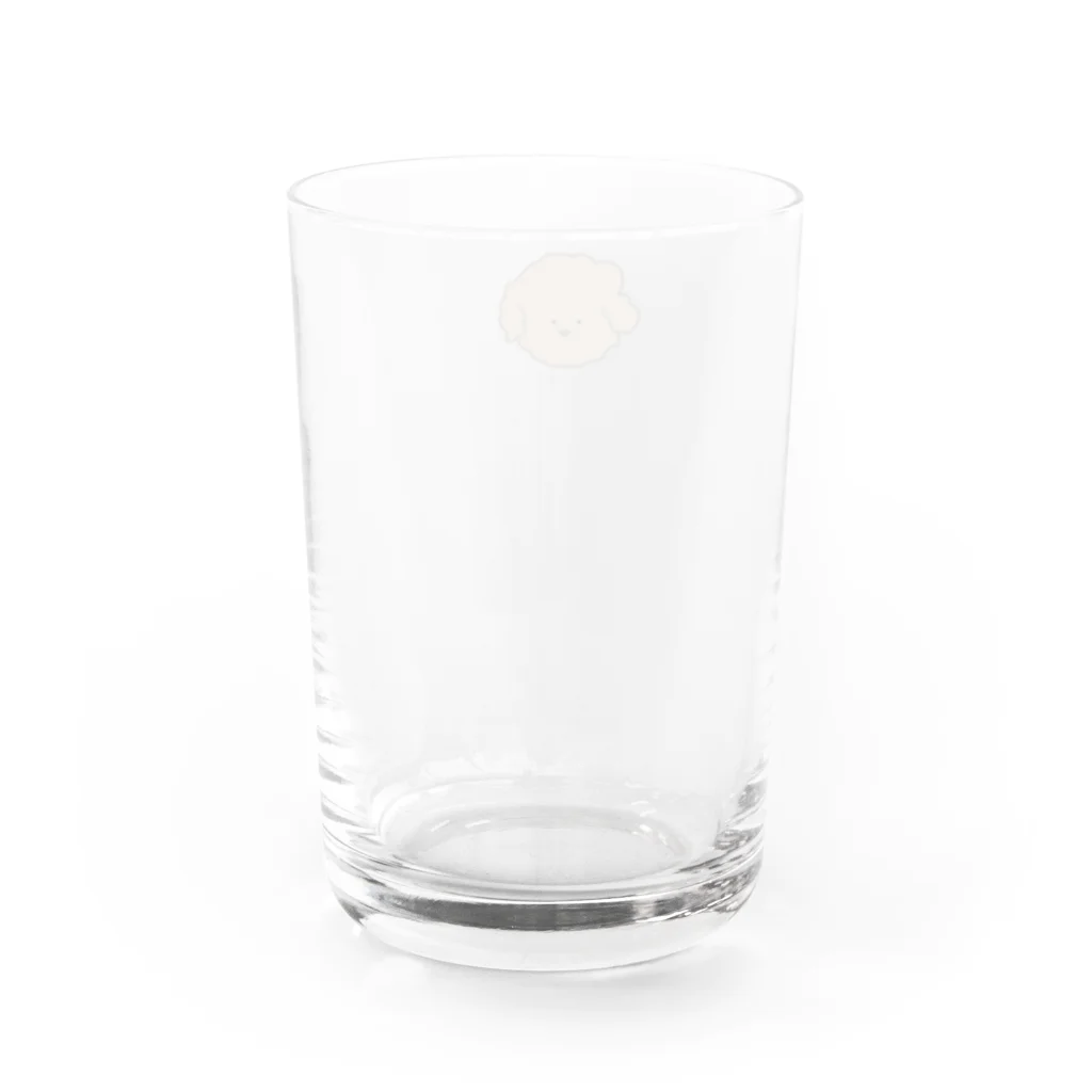 ポケットにビスケット🍪のトイプードルのぽめ Water Glass :back