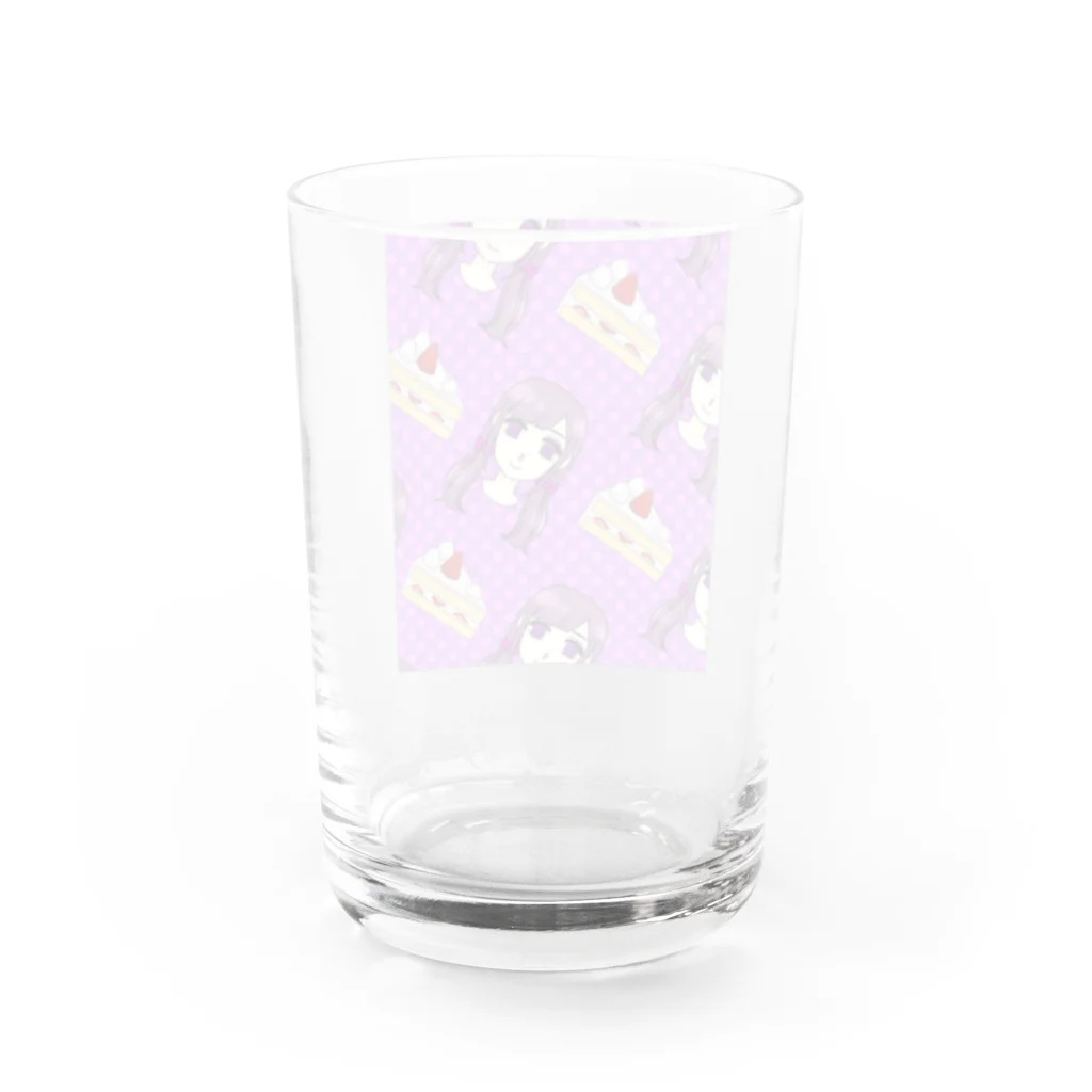 ガールズルームのショートケーキとショーコちゃん Water Glass :back