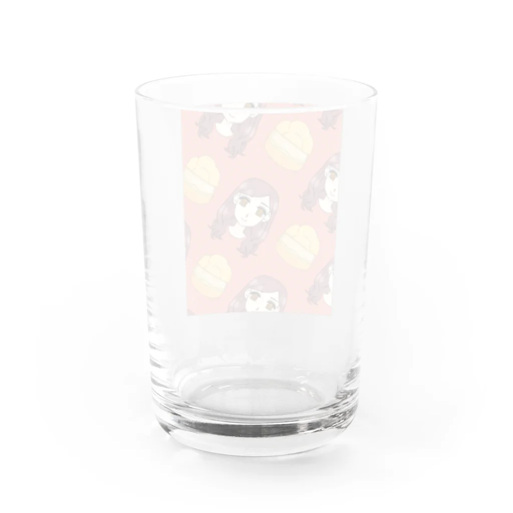 ガールズルームのシュークリームとシューコちゃん Water Glass :back