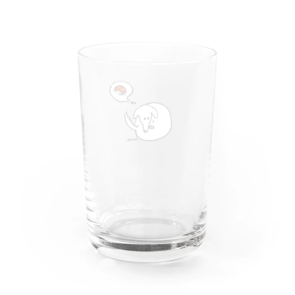 はみまるタウンのあなたの帰りを待つ犬 Water Glass :back