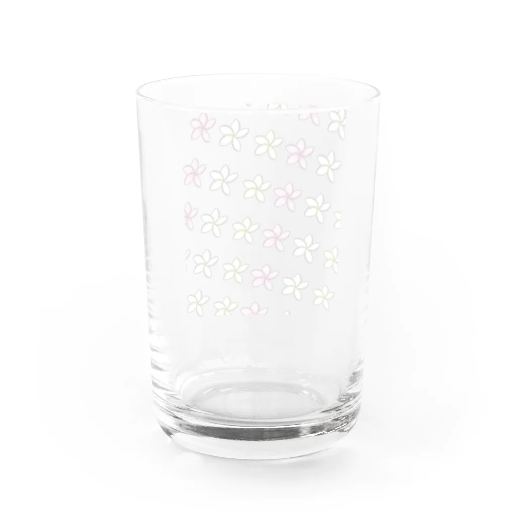 Okiwaiiのプルメリア三姉妹 Water Glass :back