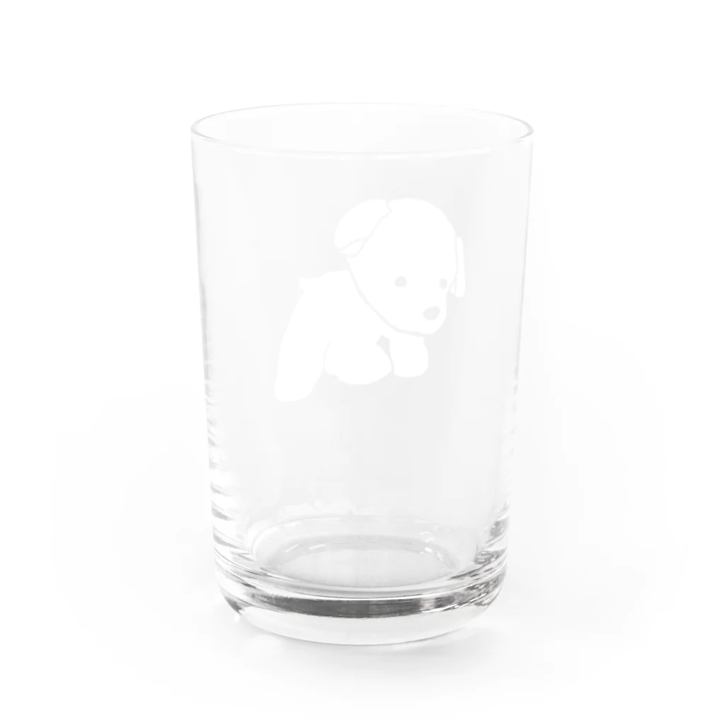 「ごめん々ね 」と言っのいぬのぬい Water Glass :back