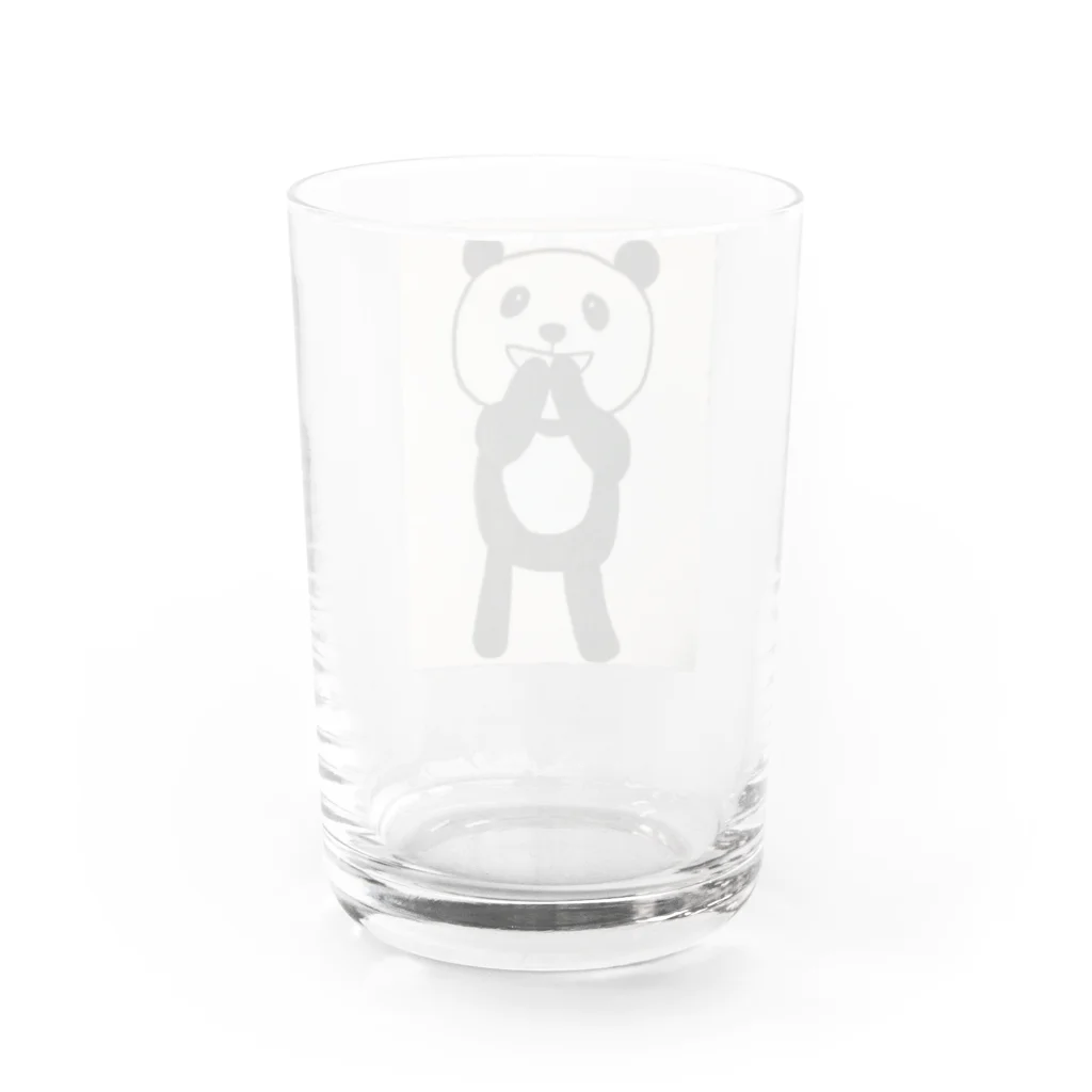 パンダちゃんマーケットのうふふなパンダ Water Glass :back