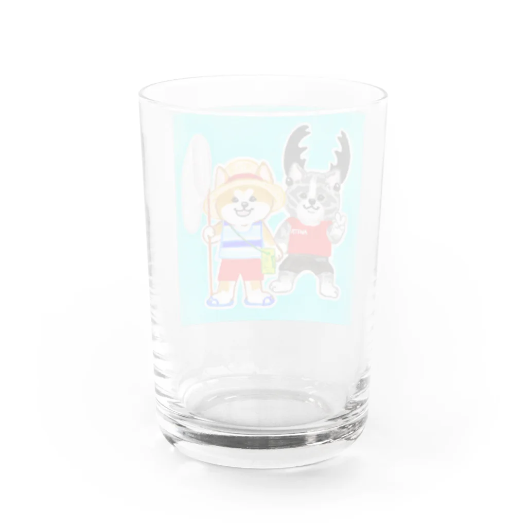 春風工房のボク達の夏休み　秋田犬 Water Glass :back