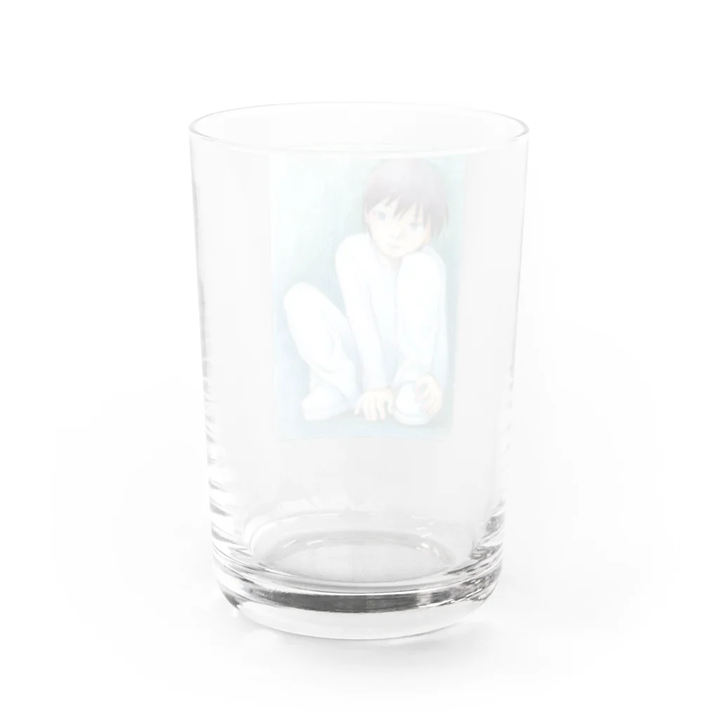 花信風のお店の寂しそうな少年 Water Glass :back