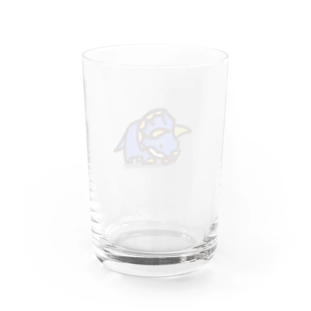 ぺぇねもんショップのクレヨン トリケラトプスくん Water Glass :back