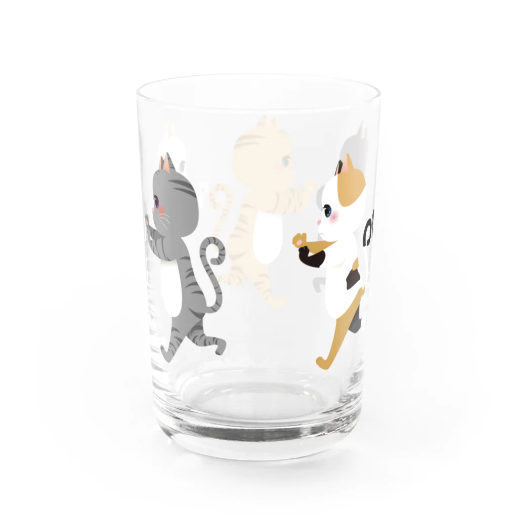 KANAE no Omiseの追いかけにゃんこずB Water Glass :back