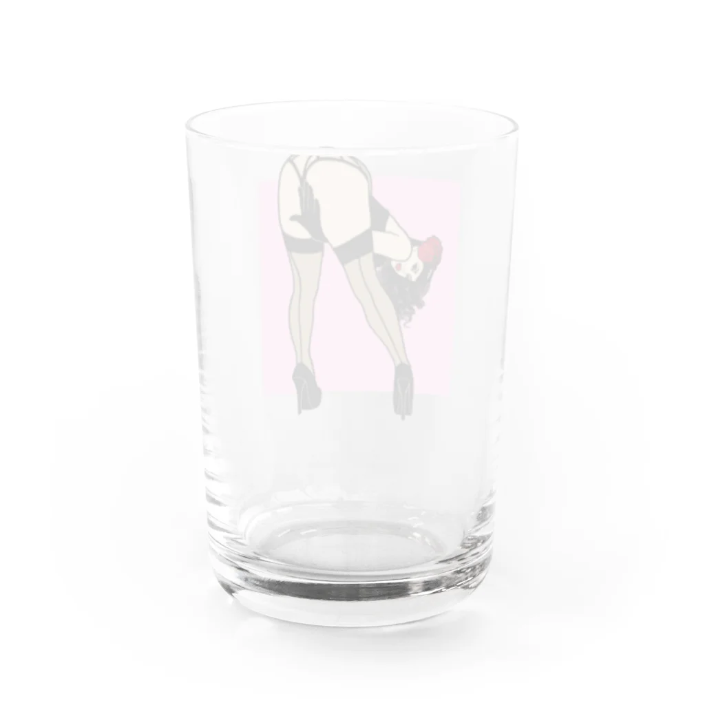 うの UNOのピンナップガール うの（カラー） Water Glass :back