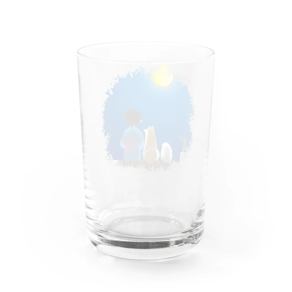 ひなたぐらしのお月見日向さん Water Glass :back