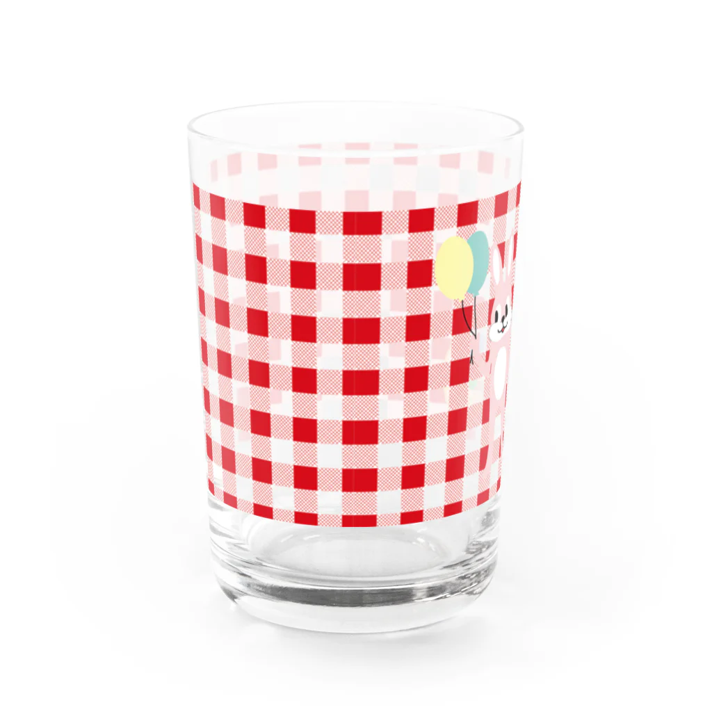 Panda factoryのウサギの着ぐるみとフルーツバスケット Water Glass :back