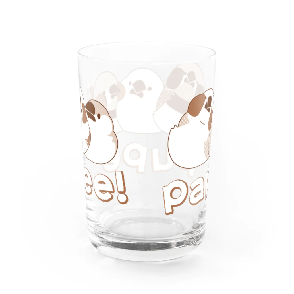 似顔絵工房きすけンちのぱぴぷペエエエエエエ！ Water Glass :back