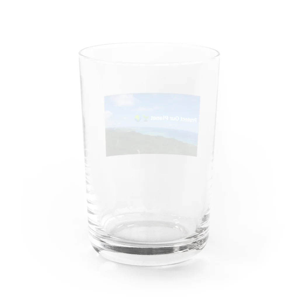 私の自己満ショップのI LOVE EARTH Water Glass :back