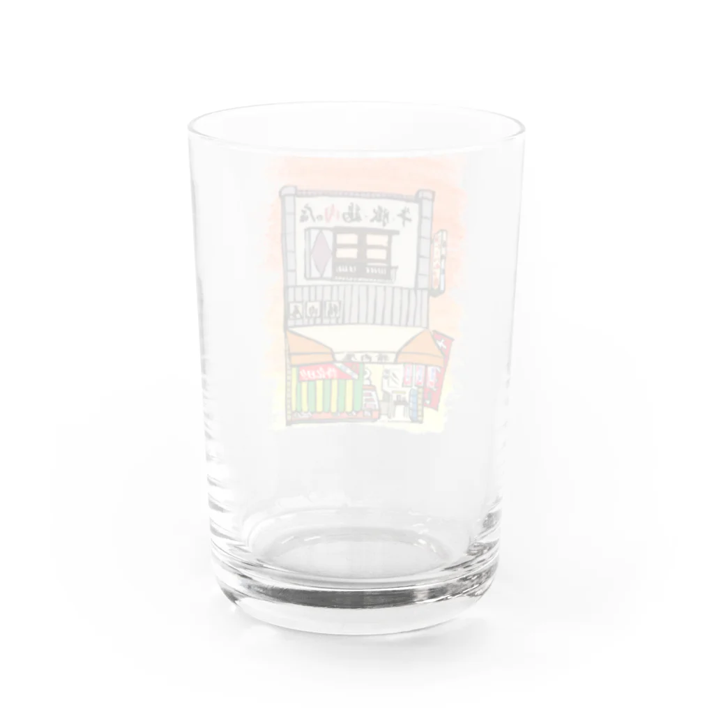 気ままに創作　よろず堂の精肉店いろどり 背景あり Water Glass :back