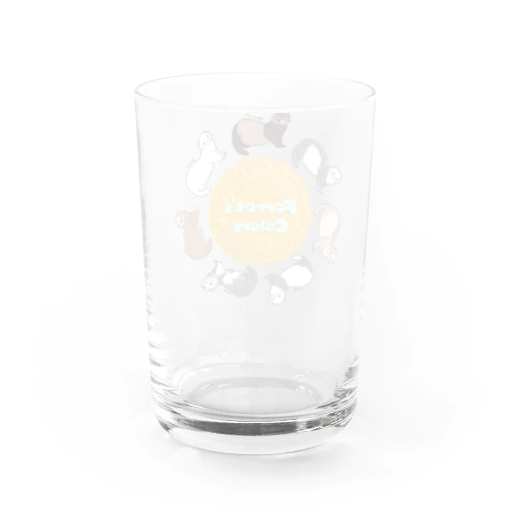 おこげ庵のフェレット  カラバリ　ロングversion Water Glass :back