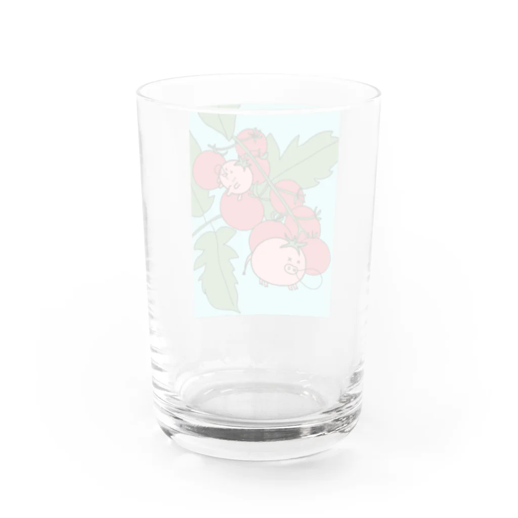 やつはし農園のパー子ともち太、また寝てる Water Glass :back