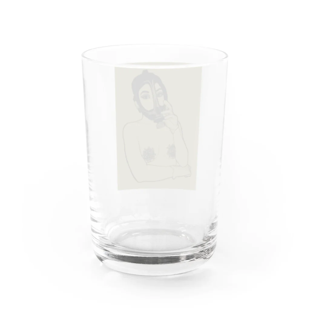 うの UNOのうのの感染症対策（国防色） Water Glass :back