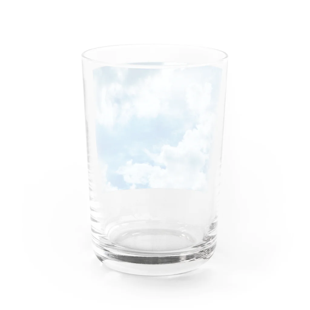 ya-pyの青空 空 綺麗 ブルー 青 SKY Water Glass :back