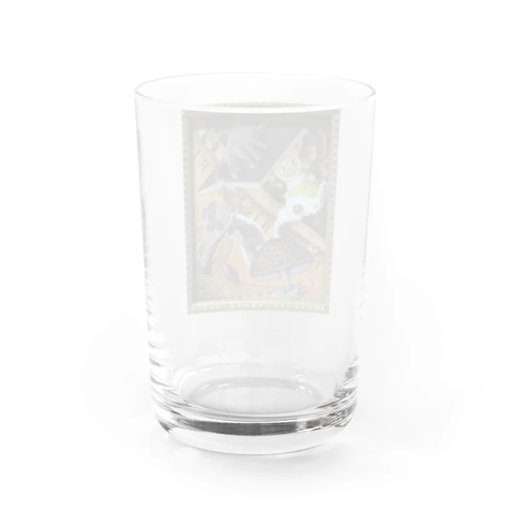 柘榴灯の不思議の森のコラージュ Water Glass :back