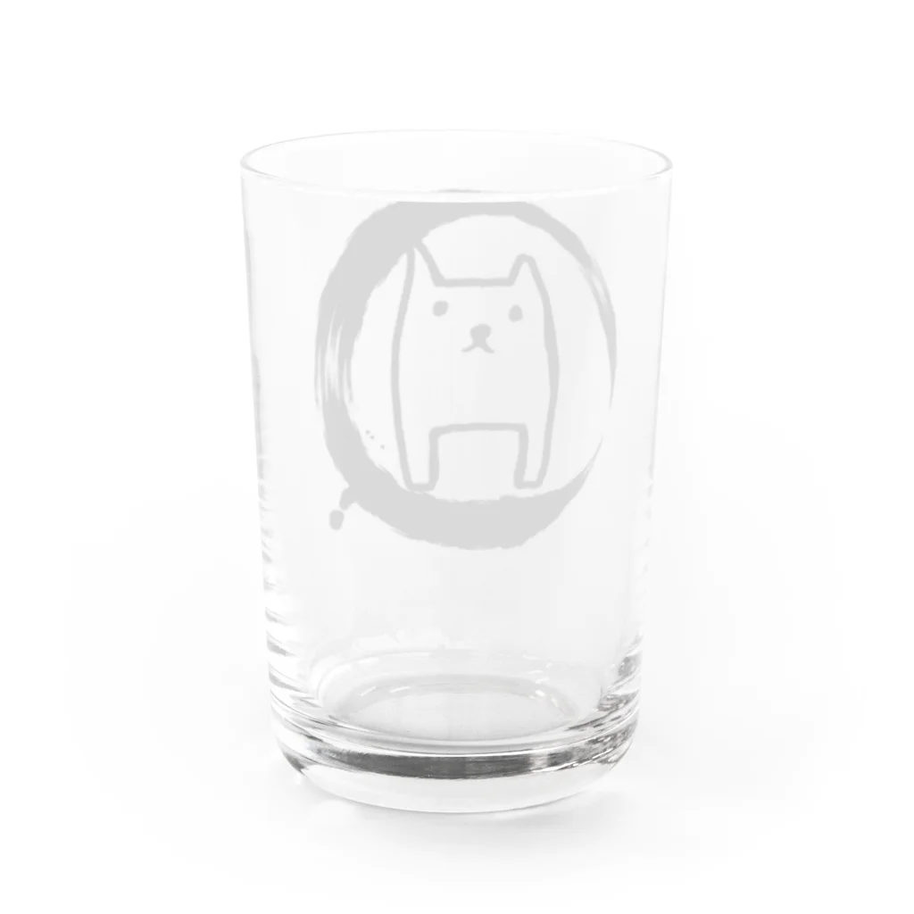 chicodeza by suzuriの可愛いだたのいぬの和の墨マーク Water Glass :back