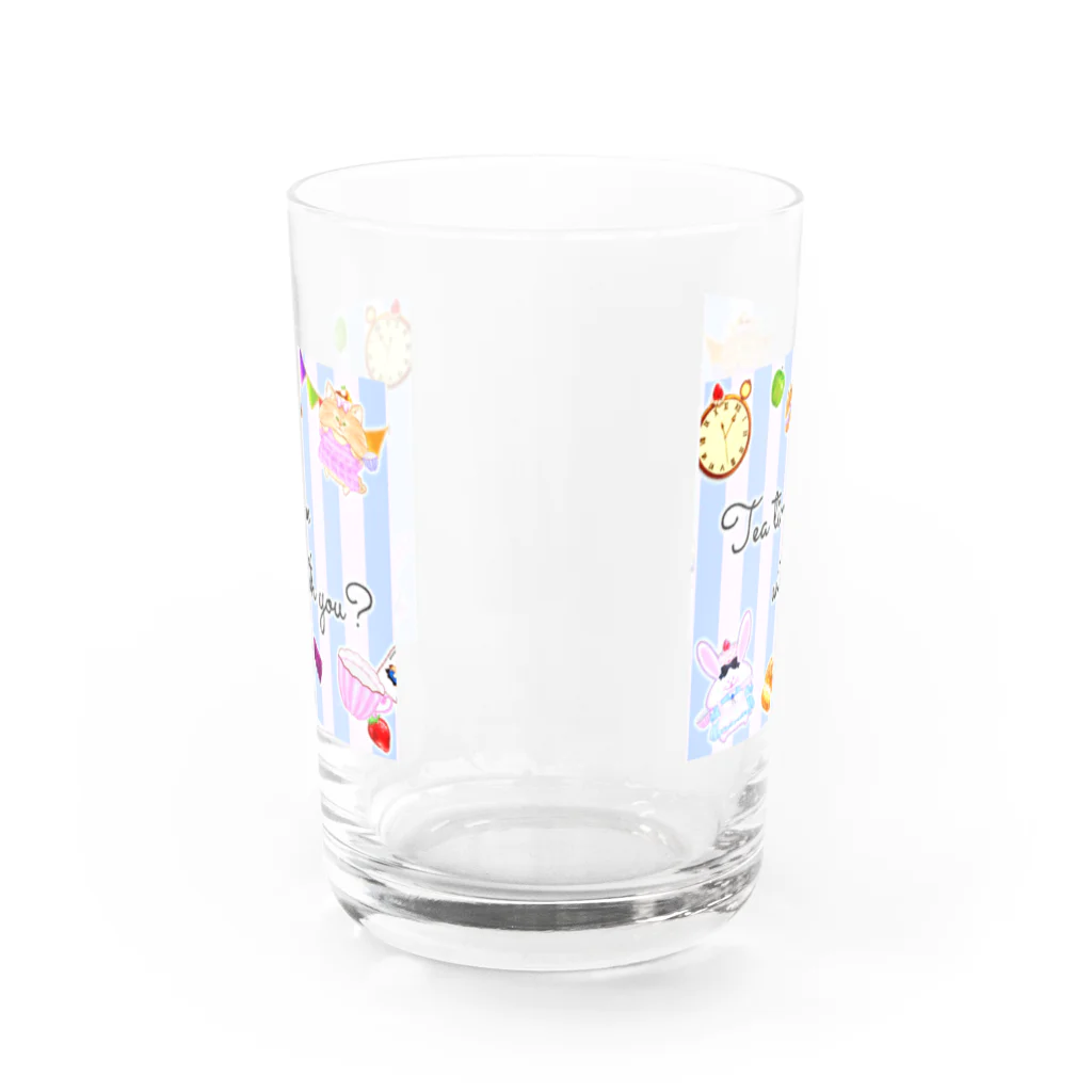 どるちぇ＊うさぎの【グラス】《ハロウィン》＊Tea time with you?*01アリス＊ Water Glass :back