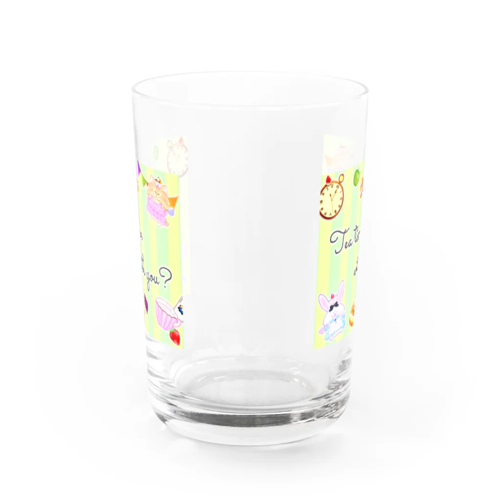 どるちぇ＊うさぎの【グラス】《ハロウィン》＊Tea time with you?*04帽子屋＊ Water Glass :back