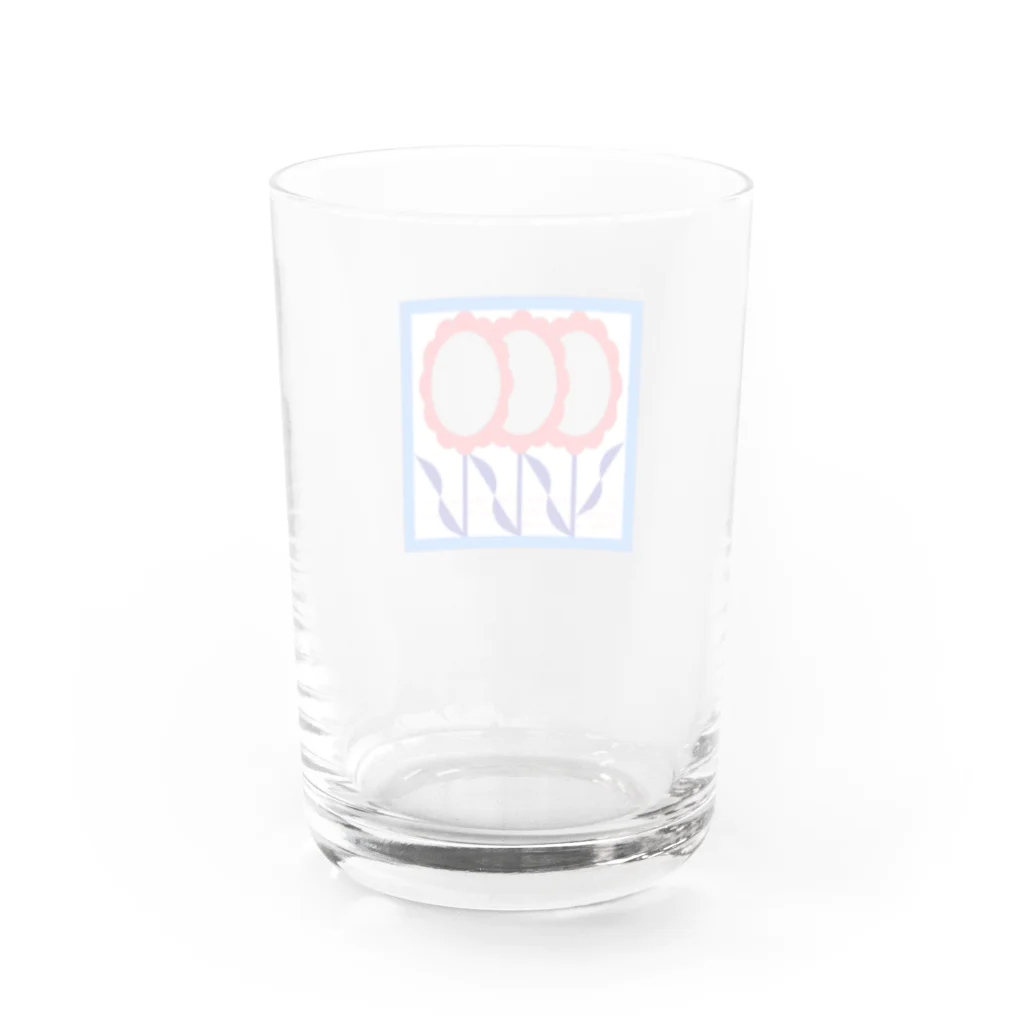 a_graphicのflower Water Glass :back