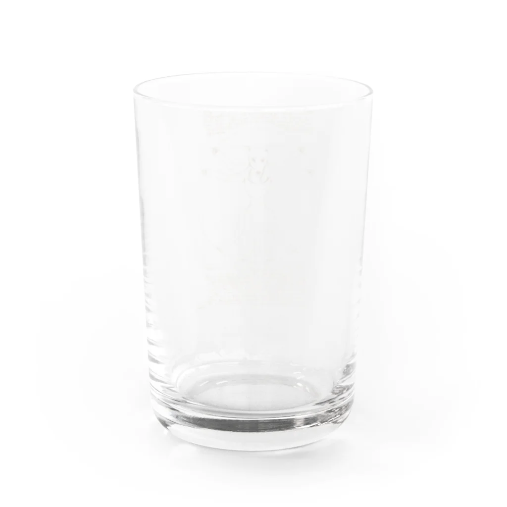 ひなたぐらしの犬体図　白 Water Glass :back