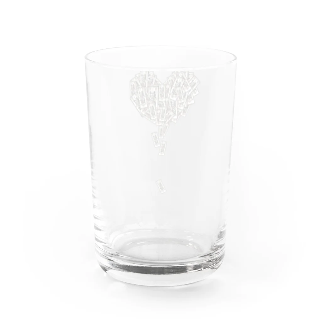 SumiReの御札　白黒 Water Glass :back