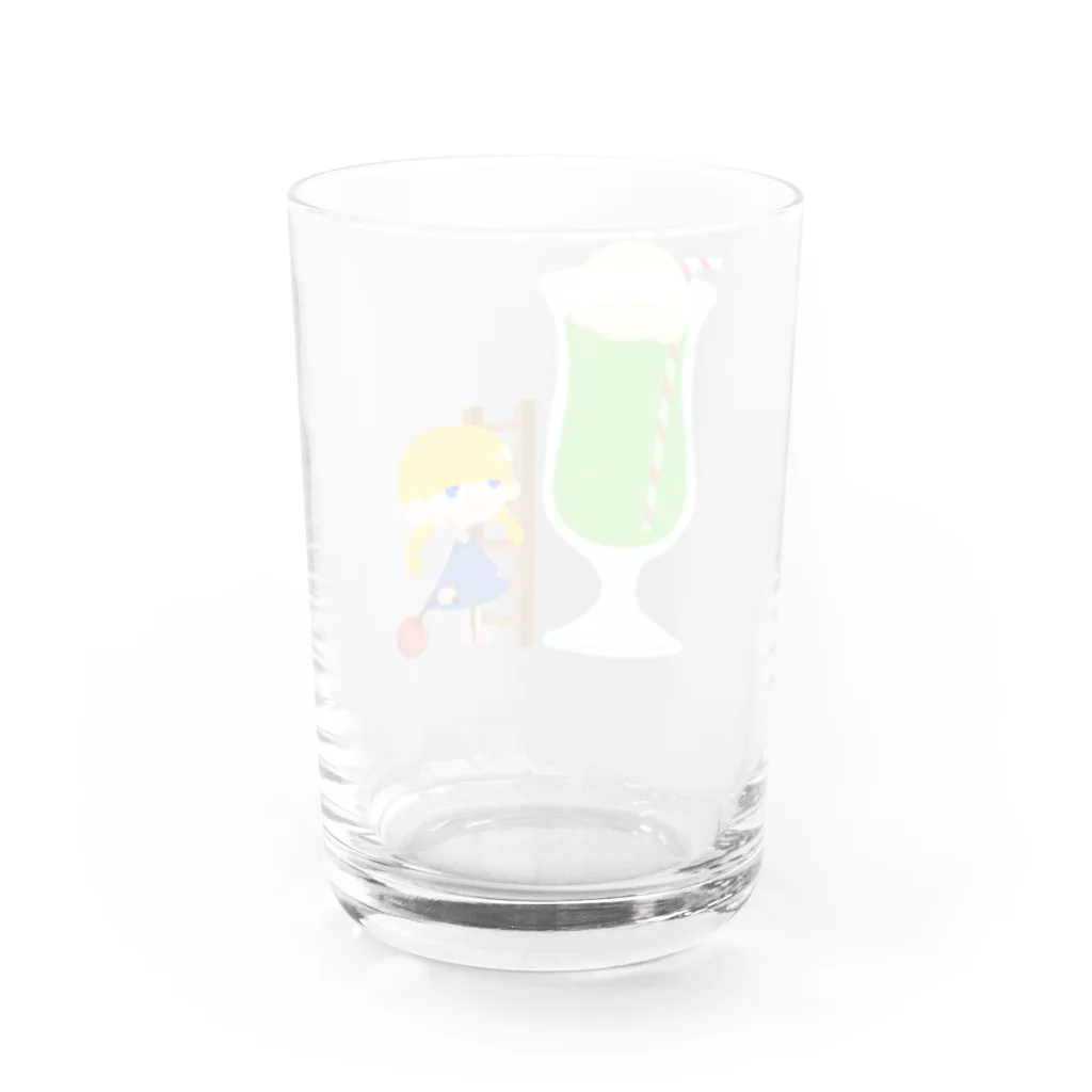 どーちゃん 🦇のメロンホップおんなのこ Water Glass :back