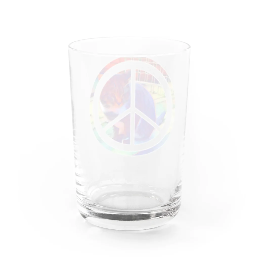 ほっこりマーケットのPEACE CAT Water Glass :back