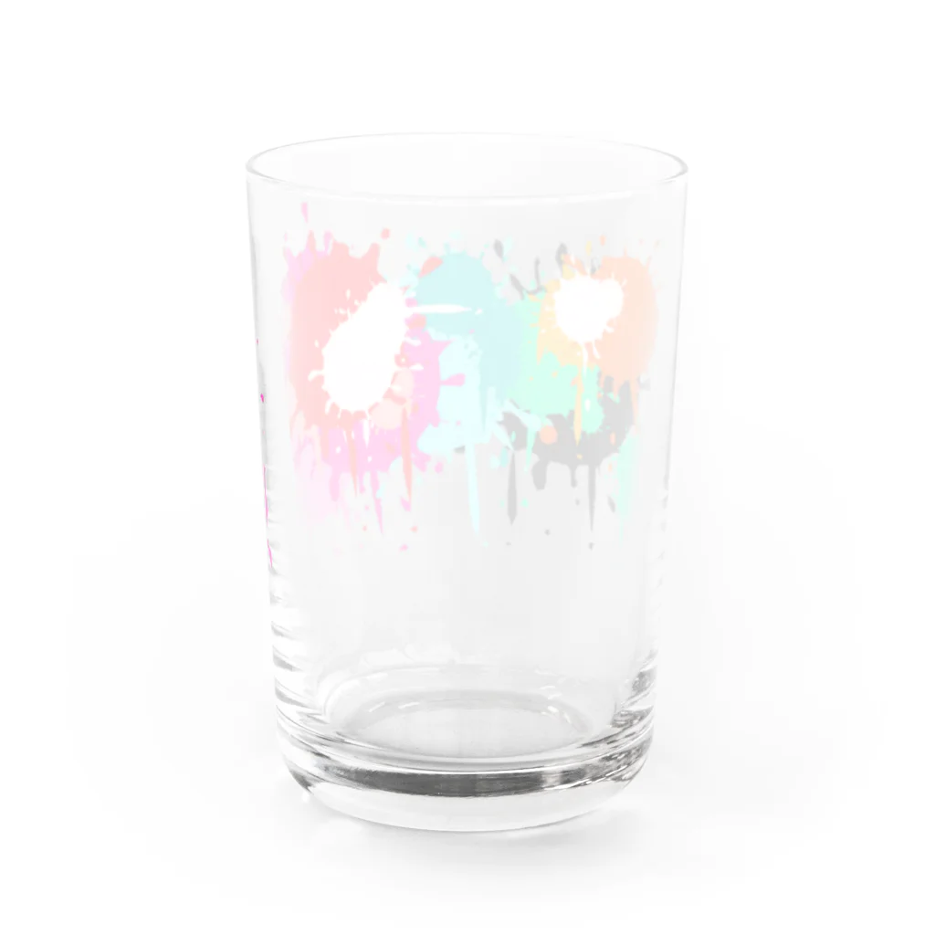 ヒゲプロ　スズリ支店の嫉妬 Water Glass :back