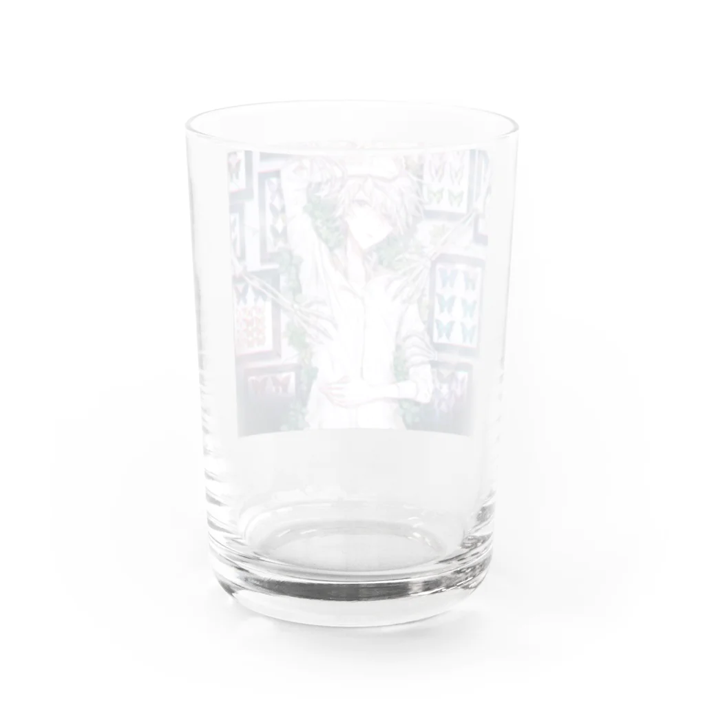 村カルキのWHITE Water Glass :back