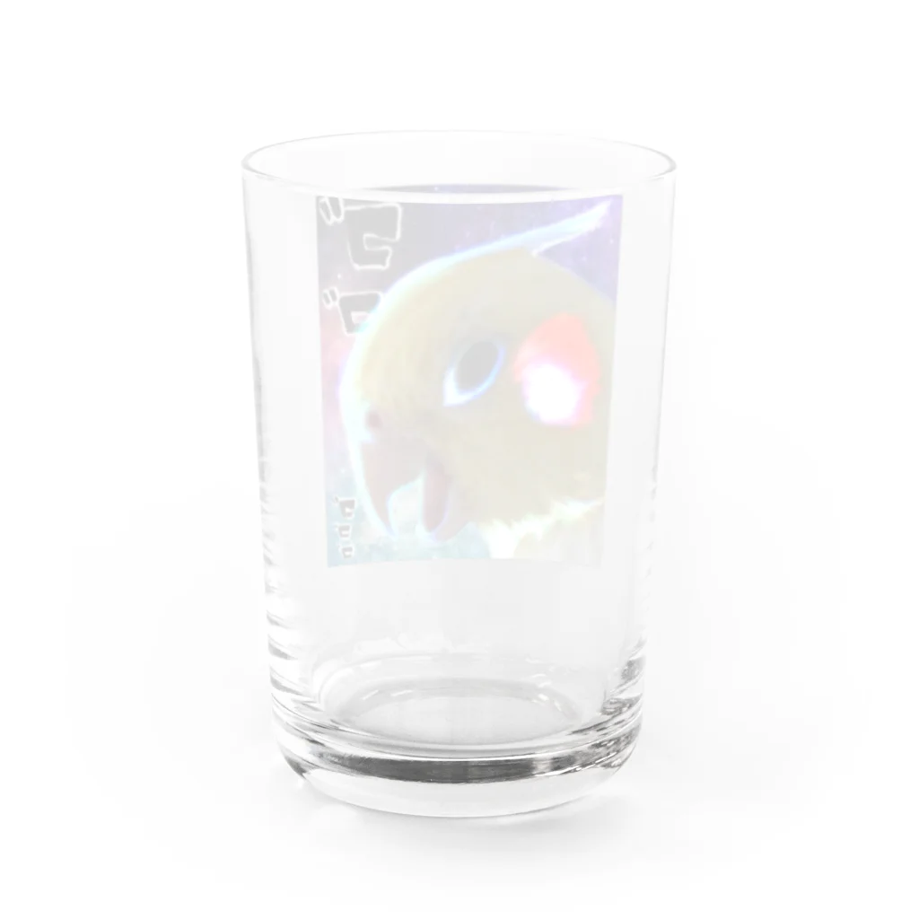 オカメインコのようなそうでないような・グッズ屋さんの宇宙の怒りインコ Water Glass :back